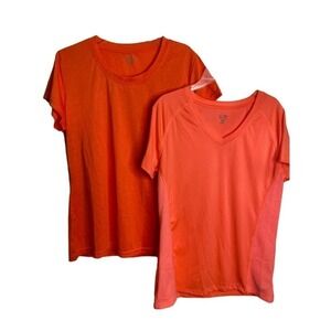 Champion Loose Fit Size Medium Orange and Dark Coral Lot of 2